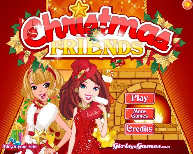 لعبة تلبيس ازياء صديقات عيد الميلاد